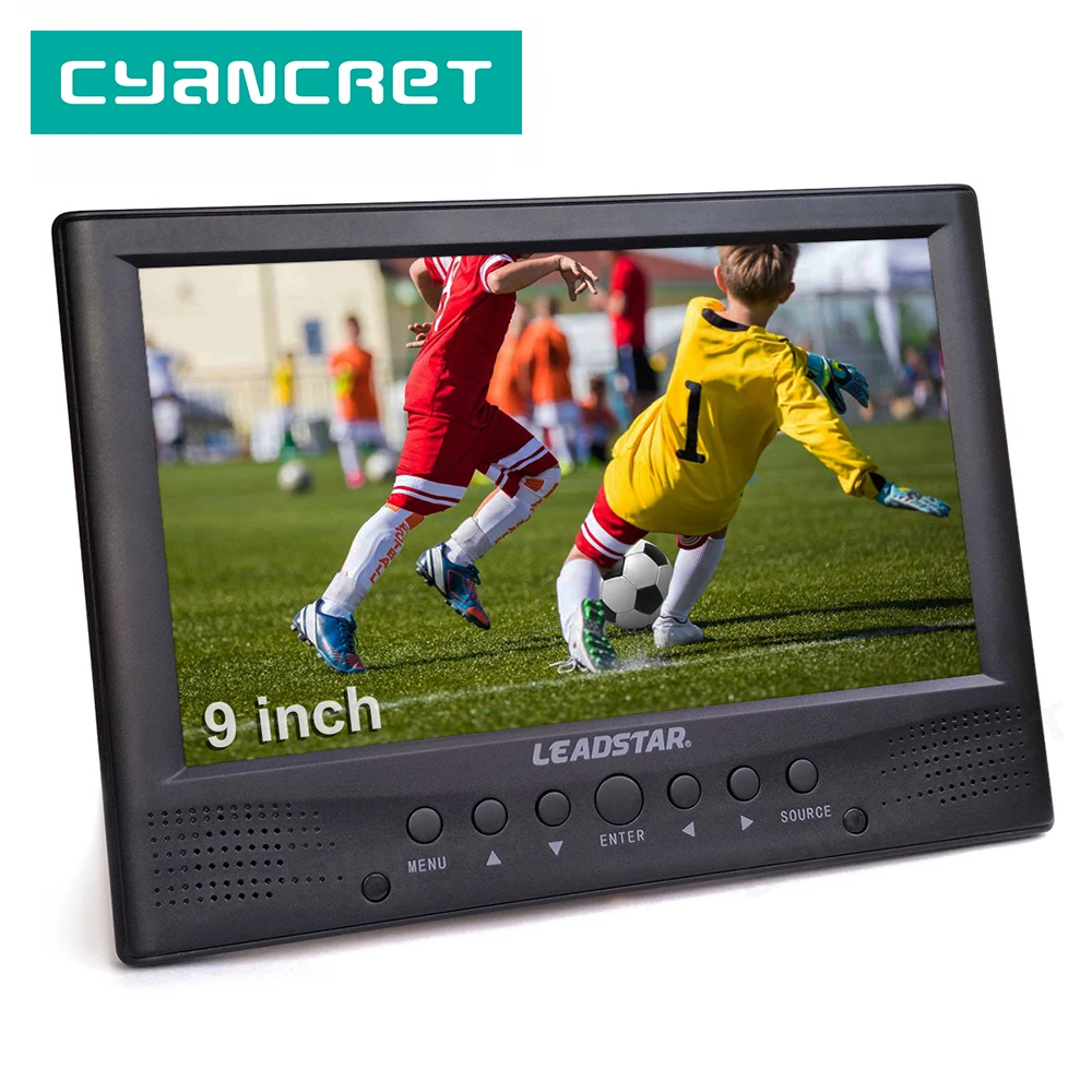 LEADSTAR DVB T2 Портативный ТВ ATSC tdt 9 дюймовый цифровой и аналоговый телевизор передний