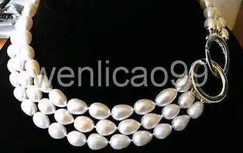 

Rice White Akoya freshwater Cultured Pearl 9-10mm pendant necklace