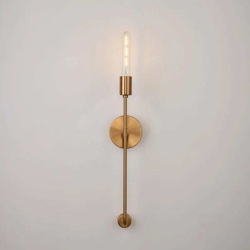 Промышленный медный Бронзовый настенный светильник для столовой, бара, спальни, скандинавского дизайна, художественный настенный светильник цвета розового золота, настенный светильник