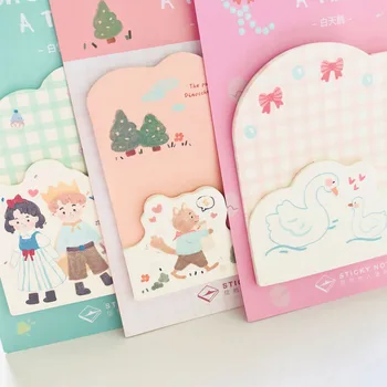 

30 Sheets Cute Fox Mermaid Princess Sticky Note Memo Pad School Stationery