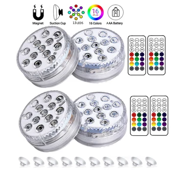

Color Change Submersible Led Lights With Magnet and Suction Cup Pond Fountain Underwater LED Night Light for Vase Fishtank
