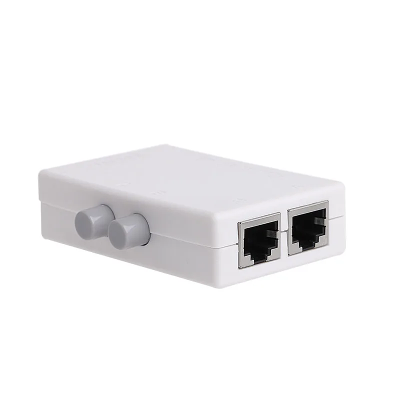 

Mini 2 Port AB Manual Network Sharing Switch Box 2In1/1In2 RJ45 Network/Ethernet 896F