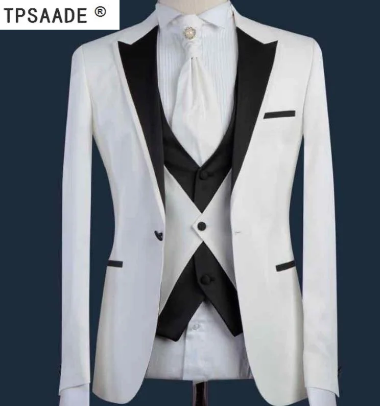 White-Black-Fashion-Terno-Masculino-Tailor-Made-Wedding-Prom-Party-Formal-Slim-Fit-Men-Suits-Coat