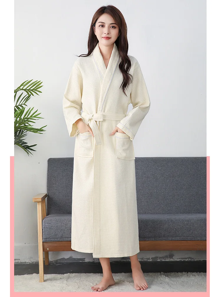 robe senhoras água sugando sleepwear robe feminino casual casa roupão hotel robe