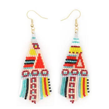 

Go2Boho Miyuki Earrings For Women Boho Handmade Woven Earring Jewelry Gift Ethnic Pattern Pendientes Mujer 2020 New Fashion
