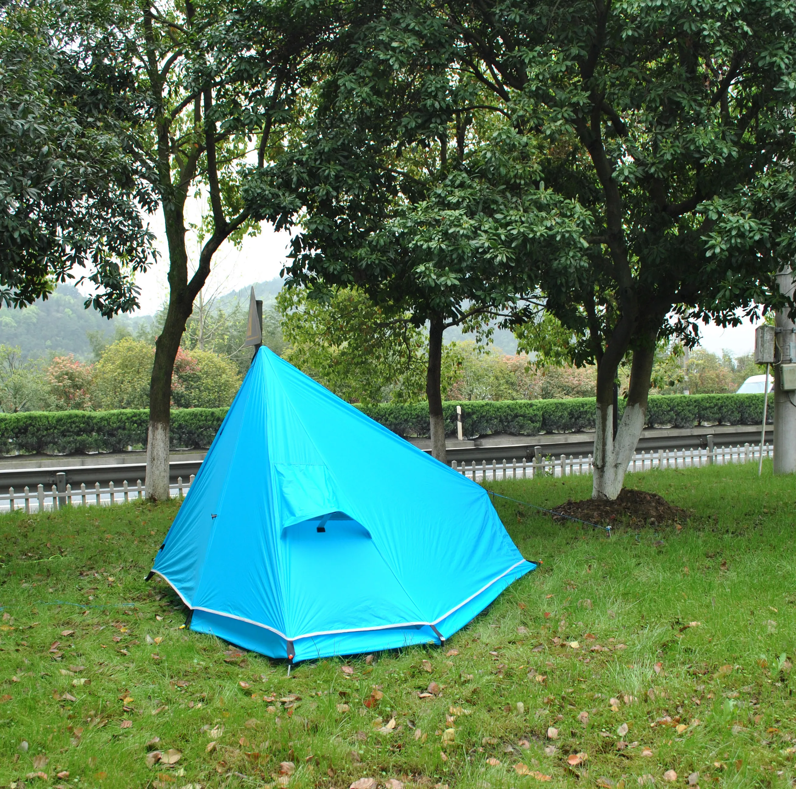 

CZX-481 pro Tent Outdoor 1 Person Ultralight Camping Tent 3 Season Professional 20D Silnylon Rodless tent,Ultralight Blue tent