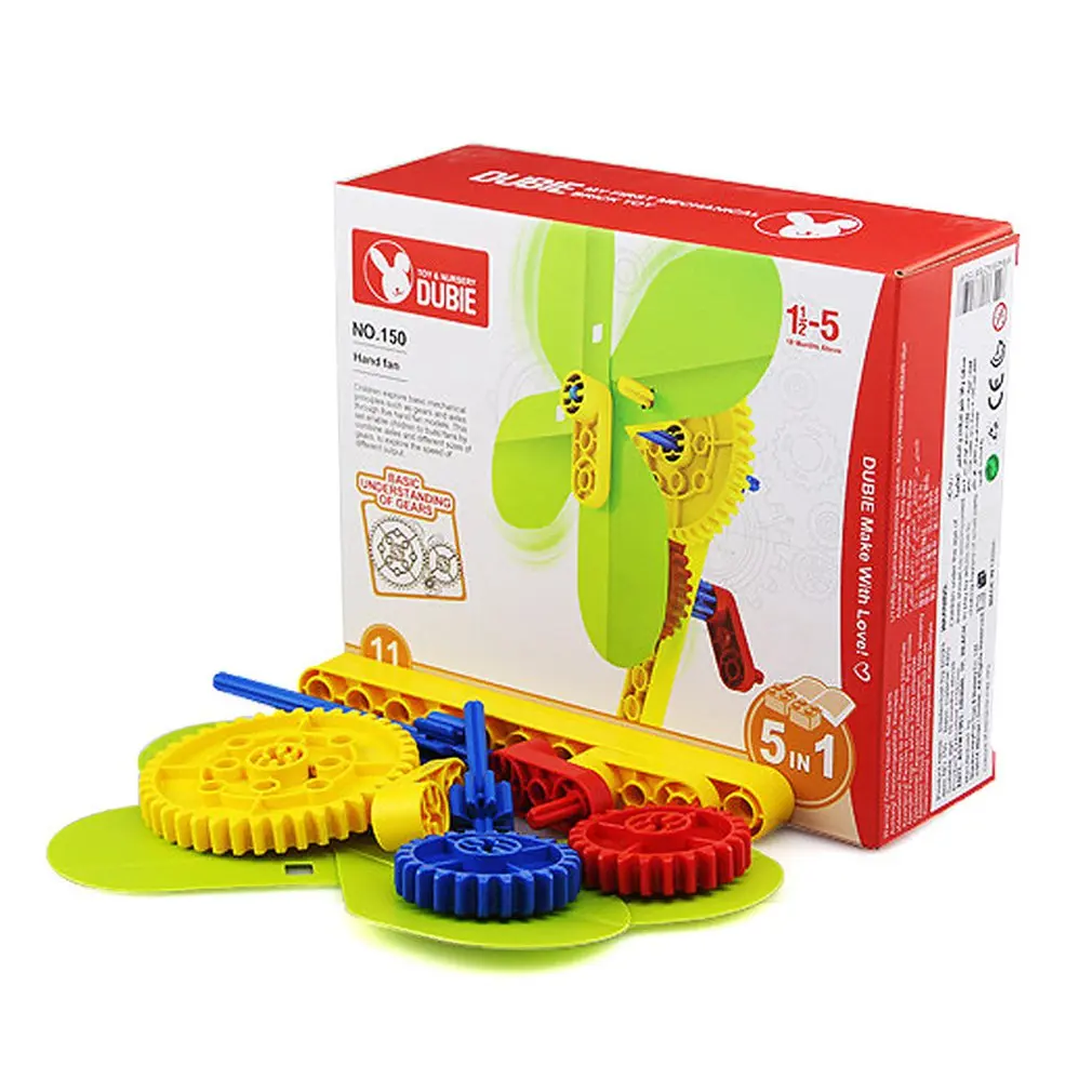 

Children Preschool Toys Particles Building Blocks Hand Fan Educational Toys Assembled Blocks Teaching Machinery Group