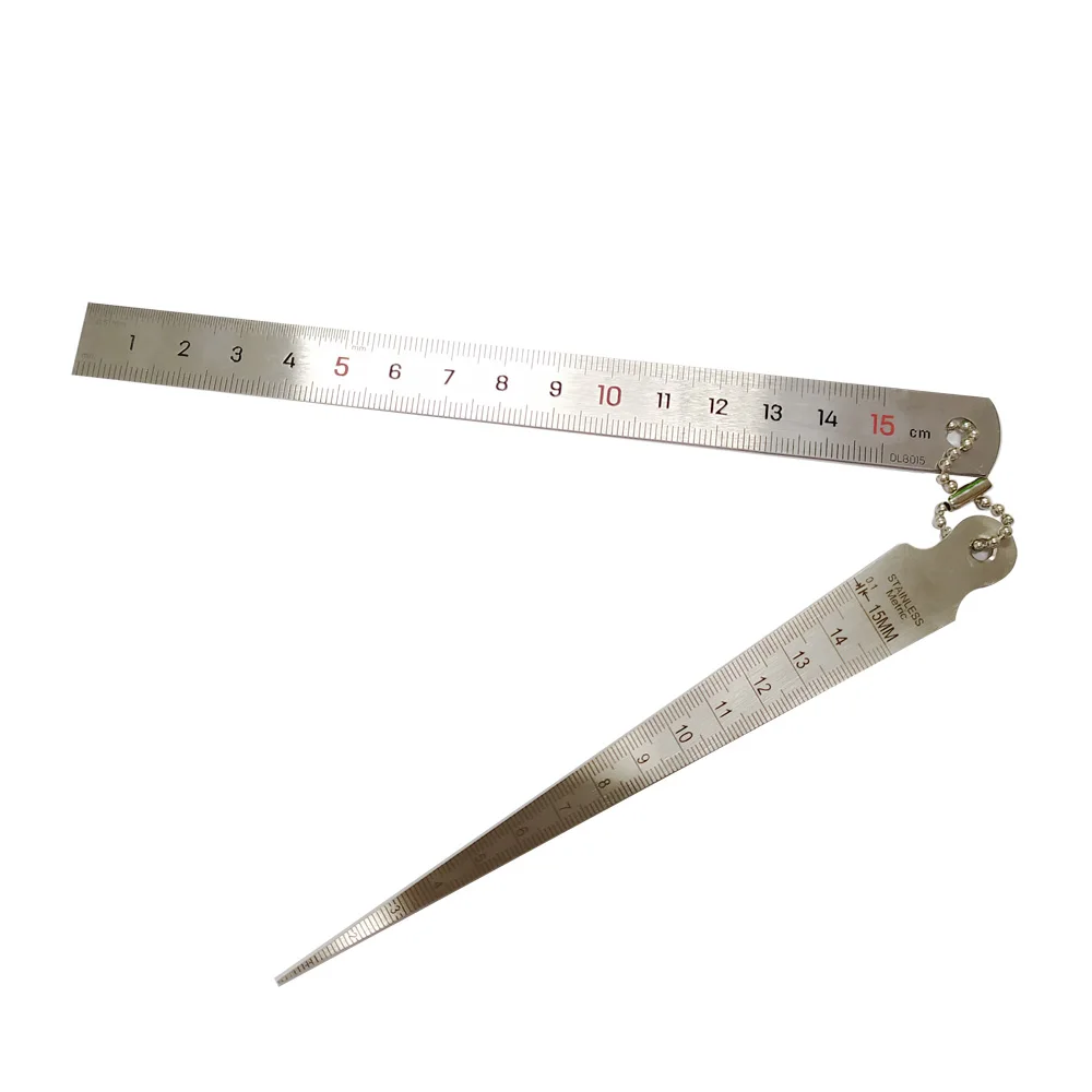 

Wedge Feeler Hole Pitch Gauge Metric Gap Filler 0-15MM Clearance Ruler Gauge Measurement Tool