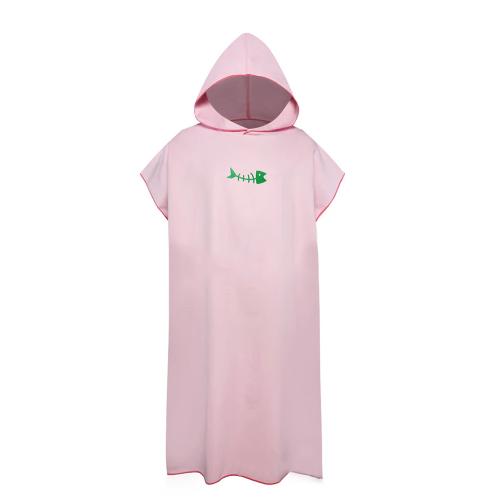 Light Pink Купальный халат для взрослых, костюм для дайвинга, плащ с капюшоном, быстросохнущее полотенце с капюшоном, впитывающий пот, впитывающий купальный Халат - Цвет: Light Pink