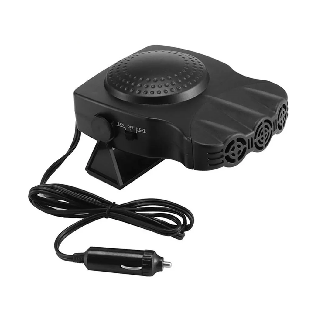 2 In 1 12V 150W Auto Car Heater Portable Car Heater Heating Fan With Swing-out Handle Cooling Fan 3-Outlet Defrosts Defogger#2