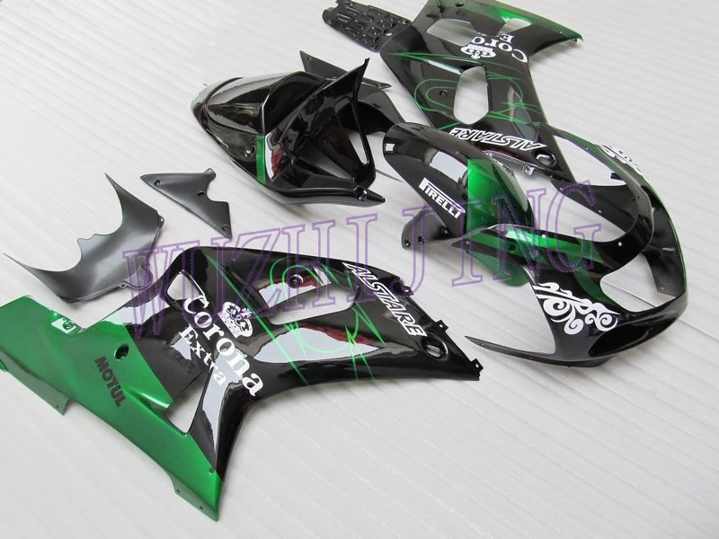 Обтекатели GSXR600 GSXR750 GSXR1000 2002 Abs обтекатель GSX R 600 750 1000 2003 цвета: черный, зеленый, 2000-2003 K1-2