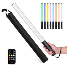 Цветная (RGB) портативный светодиодный светильник палочка Перезаряжаемые фотографии светильник палка 10 светильник ing режимов 12 Яркость уровней 1000 люмен 3200-5600K Цветная (RGB) портативный светодиодный светильник палочка Перезаряжаемые фотографии светильник палка 10 светильник ing режимов 12 Яркость уровней 1000 люмен 3200-5600K