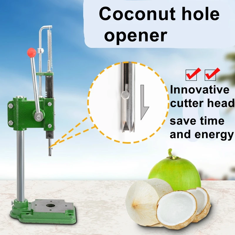Coconut green hole opening machine opening coconut artifact manual portable stainless steel opening tool opening machine 5 pcs exquisite chinese manual red green white agate cigarette holder jade smoking pipes randomly