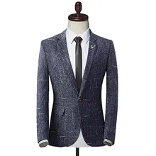 Модный мужской повседневный бутик деловой костюм/мужской британский стиль костюм со стоячим воротником Блейзер Куртка пальто