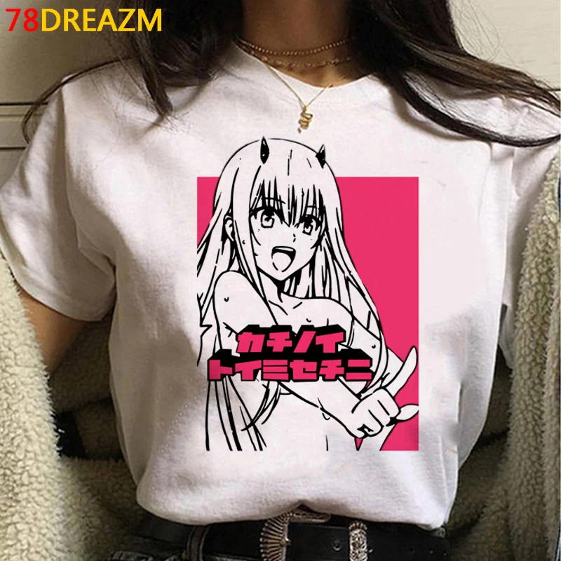 Darling In The Franxx аниме футболка для мужчин Harajuku Zero TWO японская с героями мультфильмов