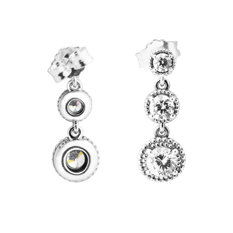 Eternal Elegance Длинные серьги серебро 925 Ювелирная цепочка из бисера серьги-гвоздики для женщин подарок настоящие 925 пробы серебряные серьги - Окраска металла: Eternal Elegance