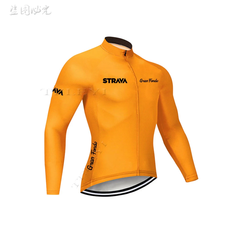 8 Strava мужской длинный рукав Велоспорт Джерси велосипед быстросохнущая одежда Pro Team велосипедная одежда Maillot Ropa Ciclismo Uniformes - Цвет: 8