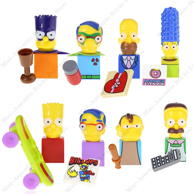 KF6039 Simpsons-Figures Mini Action Toy Figures Building Blocks Compatible Bricks Assemble Dolls Toys Birthday Gift for Children 1