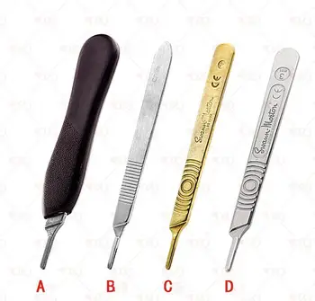 

No.3 Scalpel Handle Fits Blade Stainless Steel Surgical Hilt / Plastic Surgical Hilt Engraving Hand Tools Surgical Blade