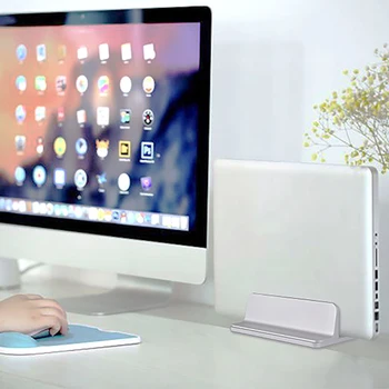 

Aluminum Alloy Vertical Adjustable Laptop Stand Desktop Notebook Holder For Macbook Air Pro