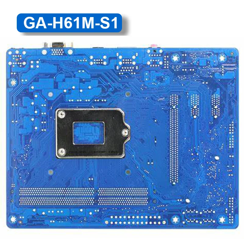 Материнская плата GIGABYTE GA-H61M-S1 H61 Socket LGA 1155 i3 i5 i7 DDR3 16G uATX UEFI BIOS оригинальная H61M-DS1 восстановленная материнская плата