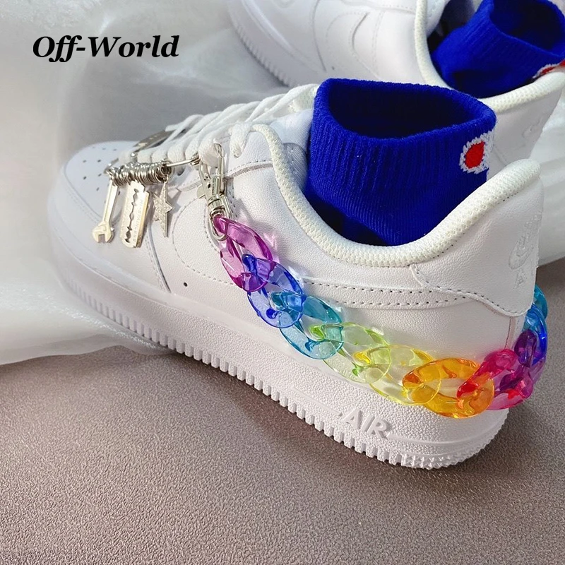 episodio Limón dorado Diy Shoes Decorations Buckle Chains For Nike Af1 Air Force Pin Shoelace  Buckle Metal Punk Style Rock Sneakers Accessories Brooch - Shoe Decorations  - AliExpress