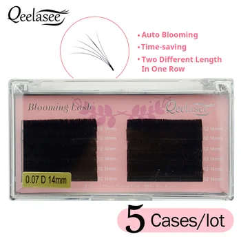 

Qeelasee 5 Trays Easy Fanning Eyelash Extensions Blooming Automatic Flowering Lashes Faux Mink Volume Extensions Cils Auto Fan