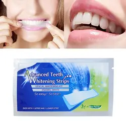 2/1 пакета(ов) Advanced 3D отбеливающие полоски для зубов за полостью рта Яркий Белый Отбеливание зубов белее в полоску для идеальной улыбки TSLM2