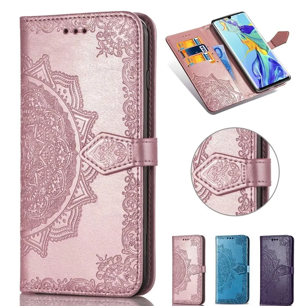LCHULLE Роскошный чехол-кошелек с объемным цветком для телефона HUAWEI P30 Pro отделением