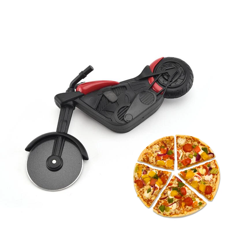 

Motorcycle Pizza Cutter Innovative Pizza Wheel Roller Tool Bicycle Pizza Knives Kitchen Cut Tools Stainless Steel Pizza Cutters