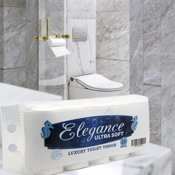 

IN STOCK 12rolls Comfortable Soft White Native Wood Pulp Coreless Roll Paper Toilet Paper Household Kitchen Bathroom Paper Towel