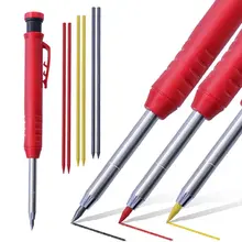 Crayon mécanique pour charpentier, 0.28mm, couleur unie, outil de marquage de Construction, recharge de 3 couleurs