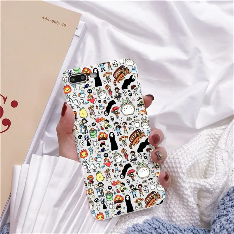 TPU Bonito Тоторо, гибли Аниме Миядзаки Viagem de Chihiro Kaonashi Мягкий ТПУ Caso de Telefone кларо Para iPhone 7 8 Plus 6 5 Max 4 - Цвет: TPU