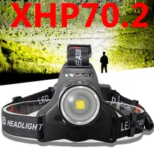XHP70.2 FX-DZ30T35 светодиодный налобный фонарь, мощный налобный фонарь, 18650 аккумулятор, внешний аккумулятор XHP50, налобный фонарь