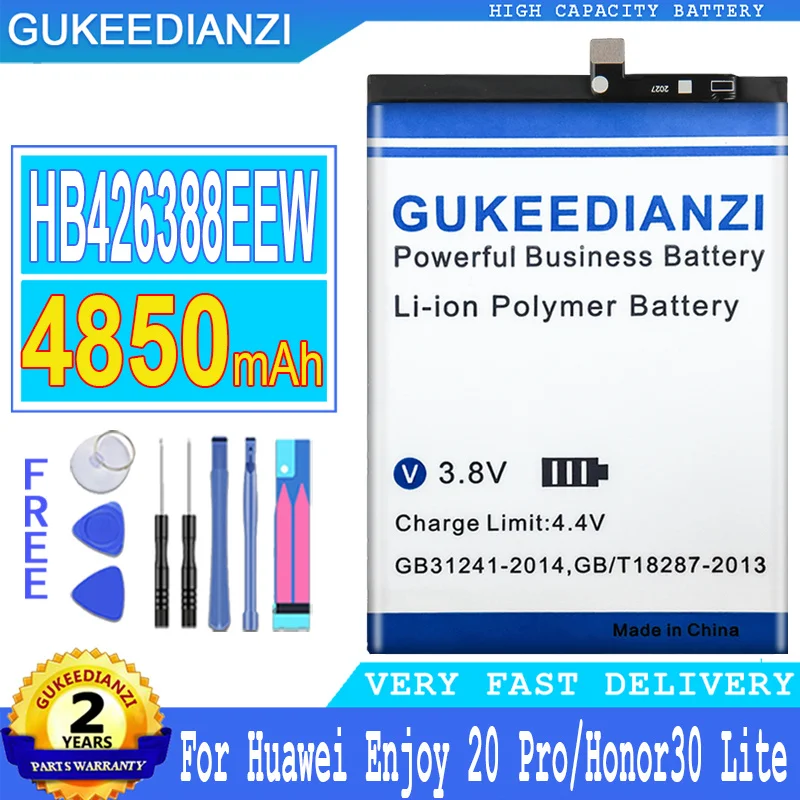 Аккумулятор GUKEEDIANZI HB426388EEW 4850 мАч для Huawei Enjoy Z 20 Pro Honor 30 Lite EnjoyZ Enjoy20 Honor30 | Мобильные