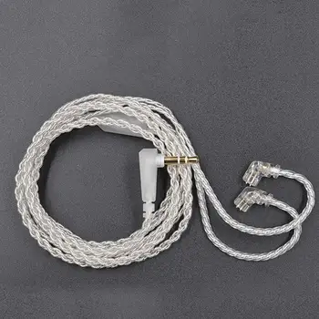 

Headphones Silver plated upgrade cable 2PIN pin 0.75mm high purity oxygen free copper Earphone wire