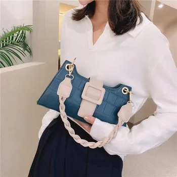 

Woven Rope Single Shoulder Armpit Bag Fashion Women's Bag 2020 New Retro Stone Pattern Embossed Messenger Bag BA94