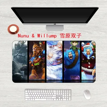 

FFFAS Large game mouse pad The story of knight and snowman Table mat for American senior players for League of Legends LOL