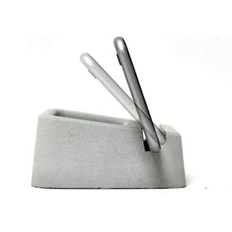 Бетонная силиконовая форма для ручной работы цемент держатель сотового телефона настольная декоративная форма