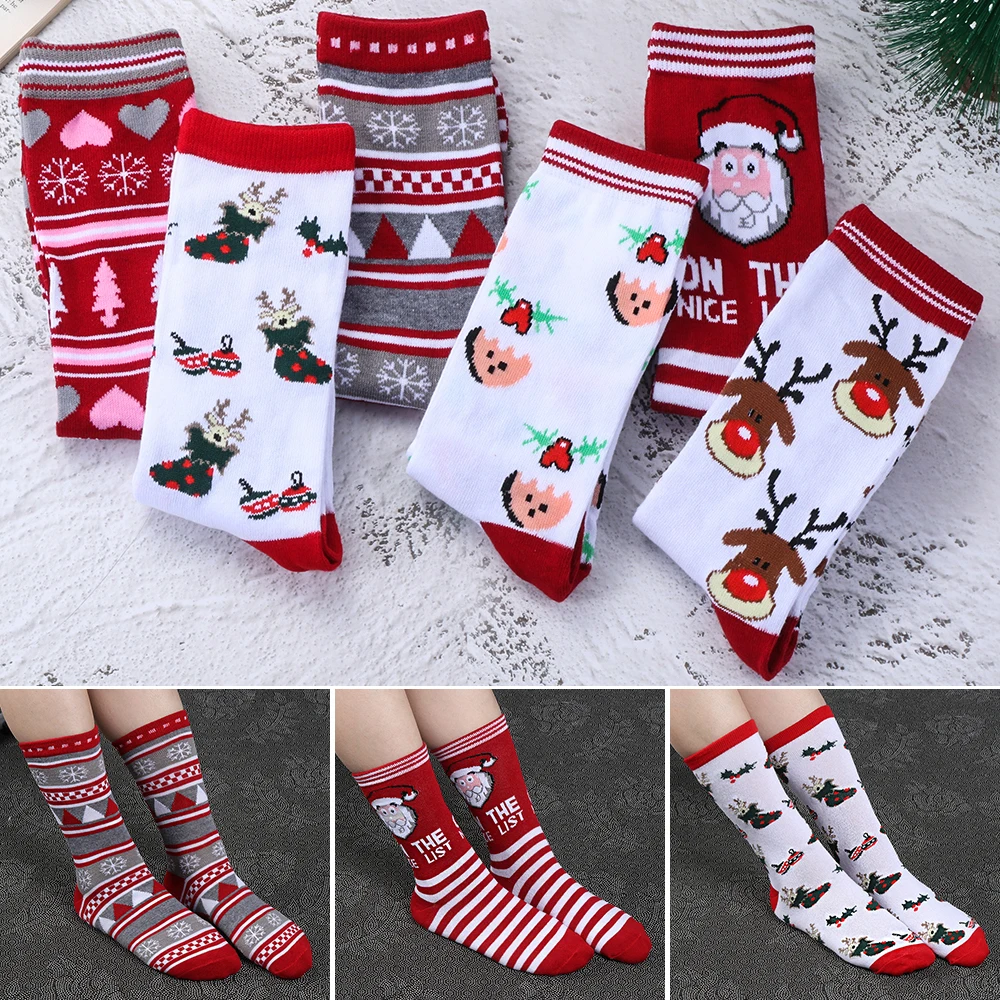 Christmas Stockings Unisex Santa Claus For Man Woman 1 Pair