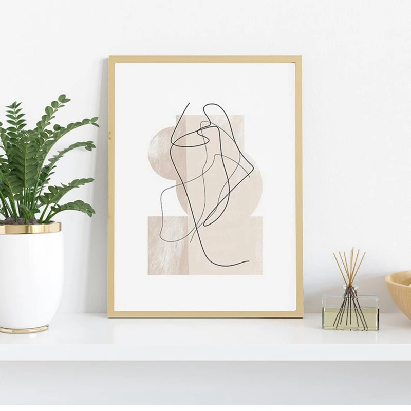 Abstract Line Drawing ABSTRACT Set of 4 Printable Art Contemporary Scandinavian Poster Modern Gallery Wall Decor Minimalist Art