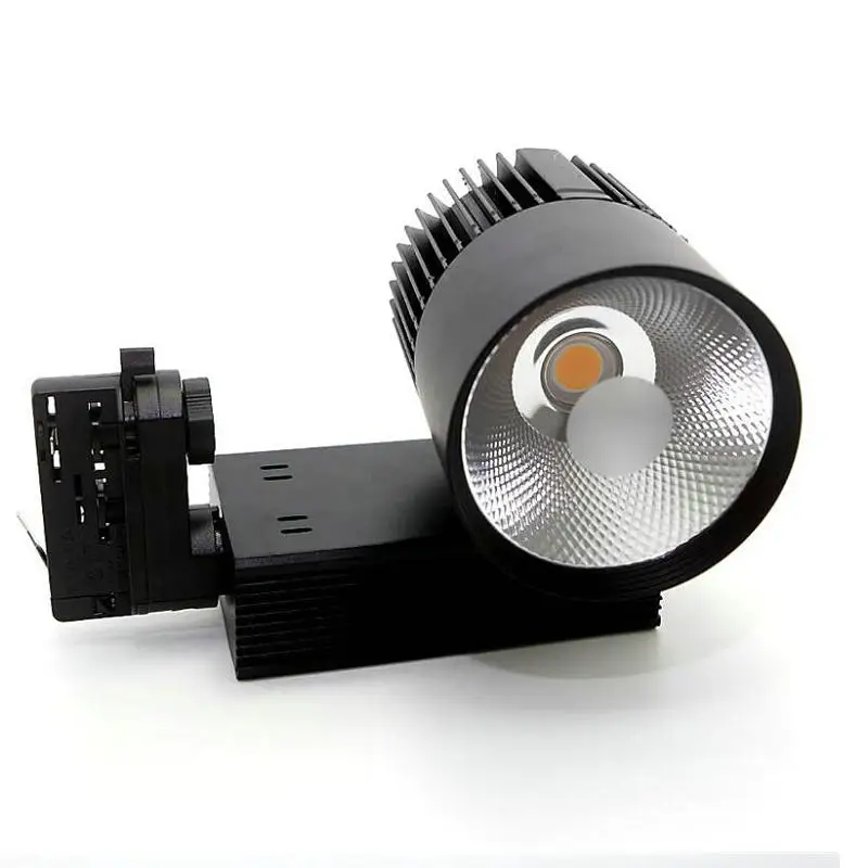 30W 40W 50W 4wire 3phase COB LED Track light aluminum Ceiling Rail lighting Spot Spotlights Replace Halogen Lamps | Лампы и освещение