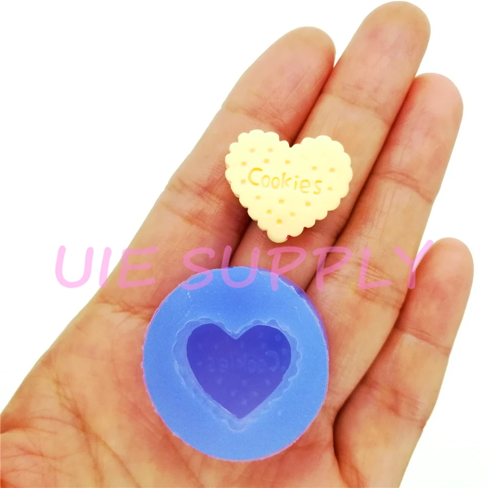 QYL476U 22.0mm x 18.8mm Heart Cookie Silicone Mold Fondant Cake Decoration Candy Resin Clay Craft Earrings Necklace Pendant DIY | Дом и сад