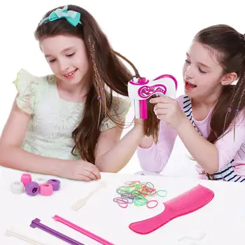 

Girls Braid Hair Tools Toys Electric Automatic DIY Hair Knitting Machine Twist Knitting Hair Knitting Roll Twisted Girl Gift
