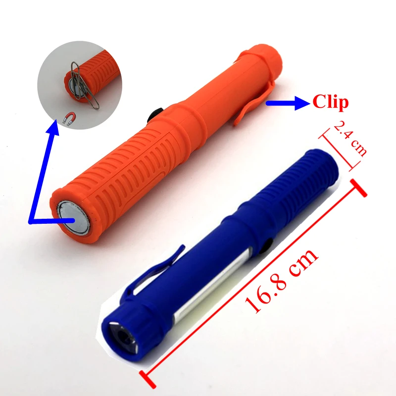 Мини 3 Вт COB рабочий светильник также 1 Вт Светодиодный светильник-вспышка AAA батарея Магнитная база и зажим для гаража инспекционная лампа беспроводной ремонт автомобиля