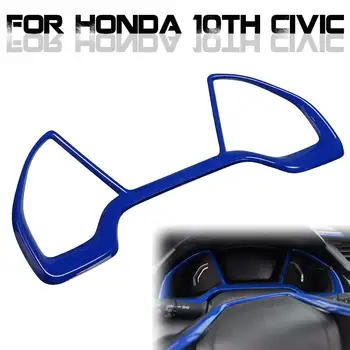 

NEW Car Blue ABS Dashboard Decorative Frame Dial Rings Trim For Honda 10th for Civic Hatchback Si Coupe Sedan