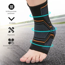 Outdoor Unisex Sport Knitting Ankle Guard Pad Elasticity Non-tight Pressurized Warm Protection For Football Basketball Fitness M