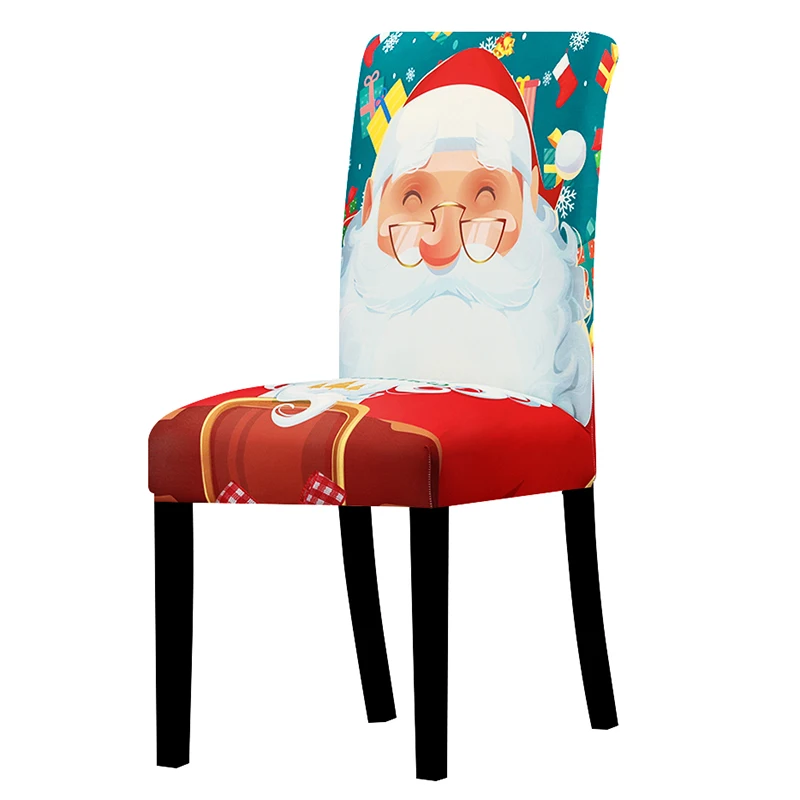 Рождество 3D универсальный размер чехлы на стулья стрейч чехлы на стулья для свадьбы Банкет Ресторан Отель Обеденный украшение дома