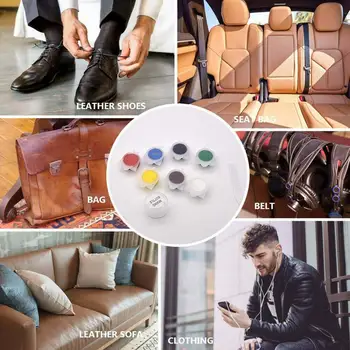 

Leather Repair Tool Auto Car Seat Sofa Coats Holes Scratch Cracks Rips No Heat Liquid Leather Vinyl Repair Kit