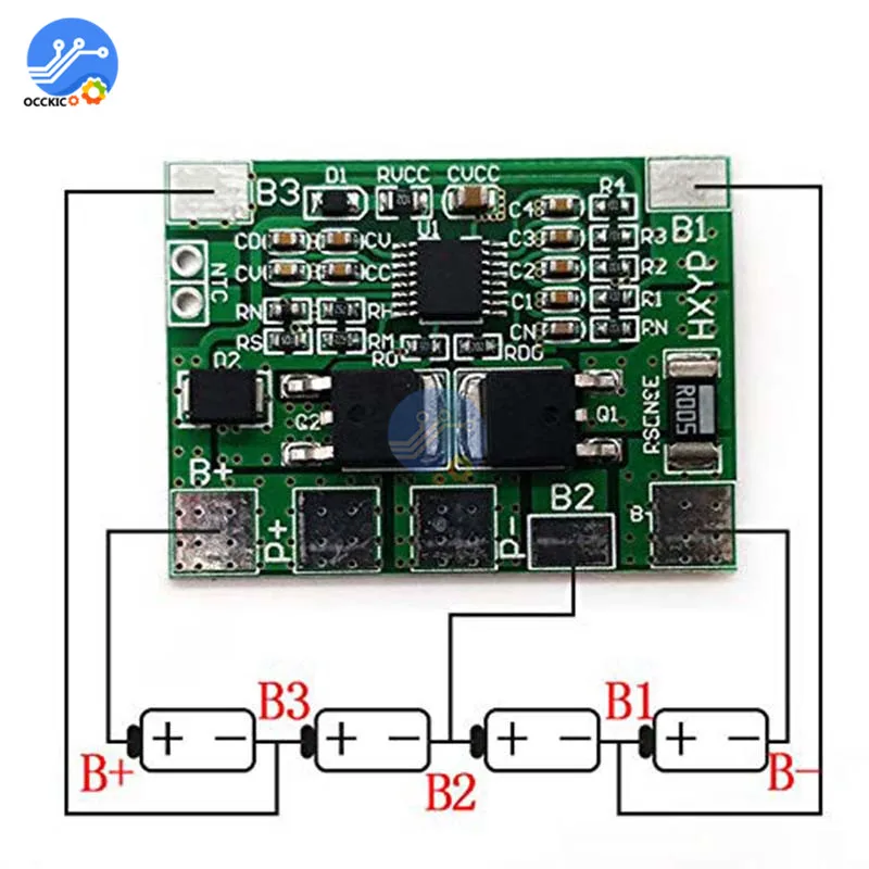BMS 4S 3 2 V 8A LiFePO4 плата защиты заряда аккумулятора 12 8 14 4 Аккумуляторные блоки PCB |